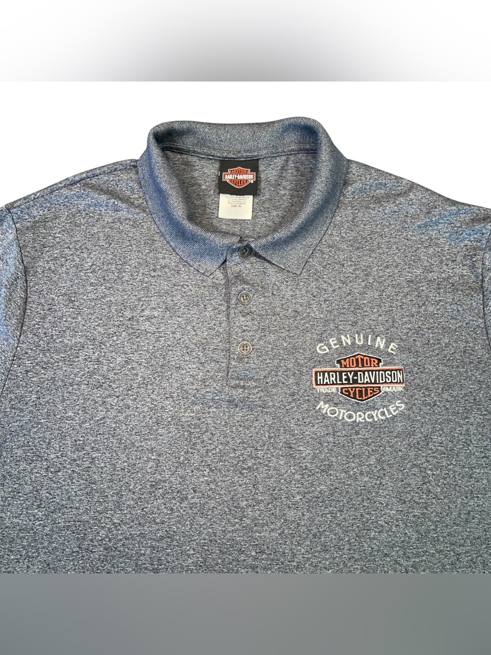 Harley Davidson Polo Shirt XL Gray Bourbon Street New Orleans Performance